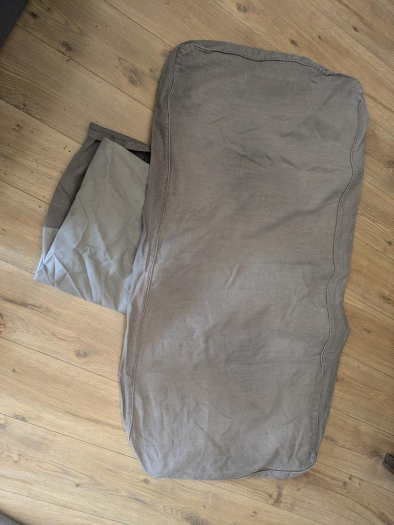 Ektorp hoes grijs 3 zits met chaise longue, Ophalen of Verzenden, Gebruikt