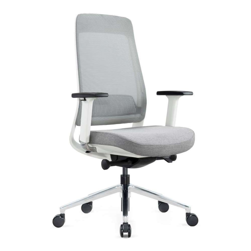 Ergonomische design bureaustoel VST Ledderra grijs wit, VST, Nieuw, Ophalen of Verzenden, Industriestraat 5
