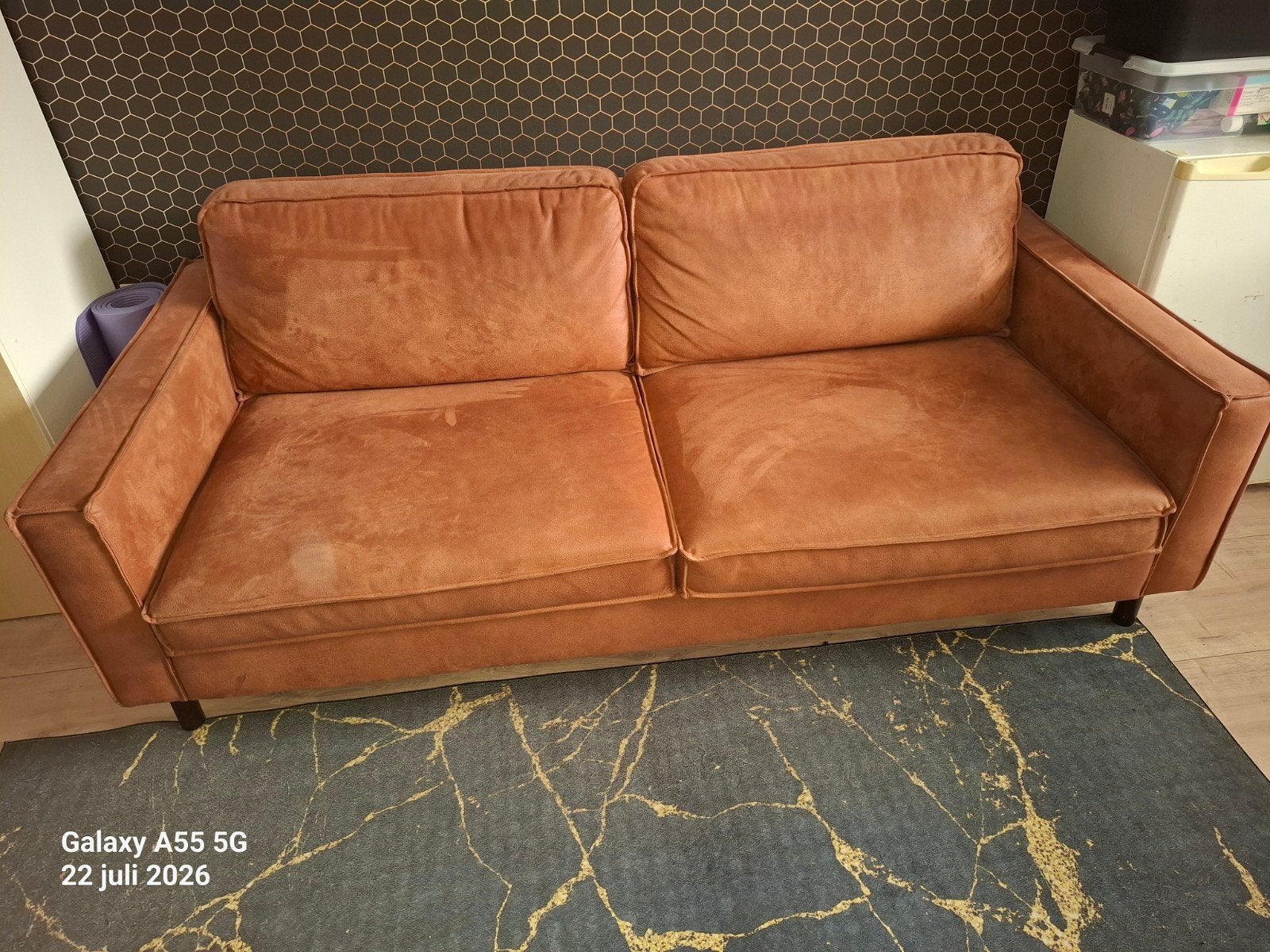 Tweezits bank, Ophalen, Tweepersoons, 75 tot 100 cm, Zo goed als nieuw