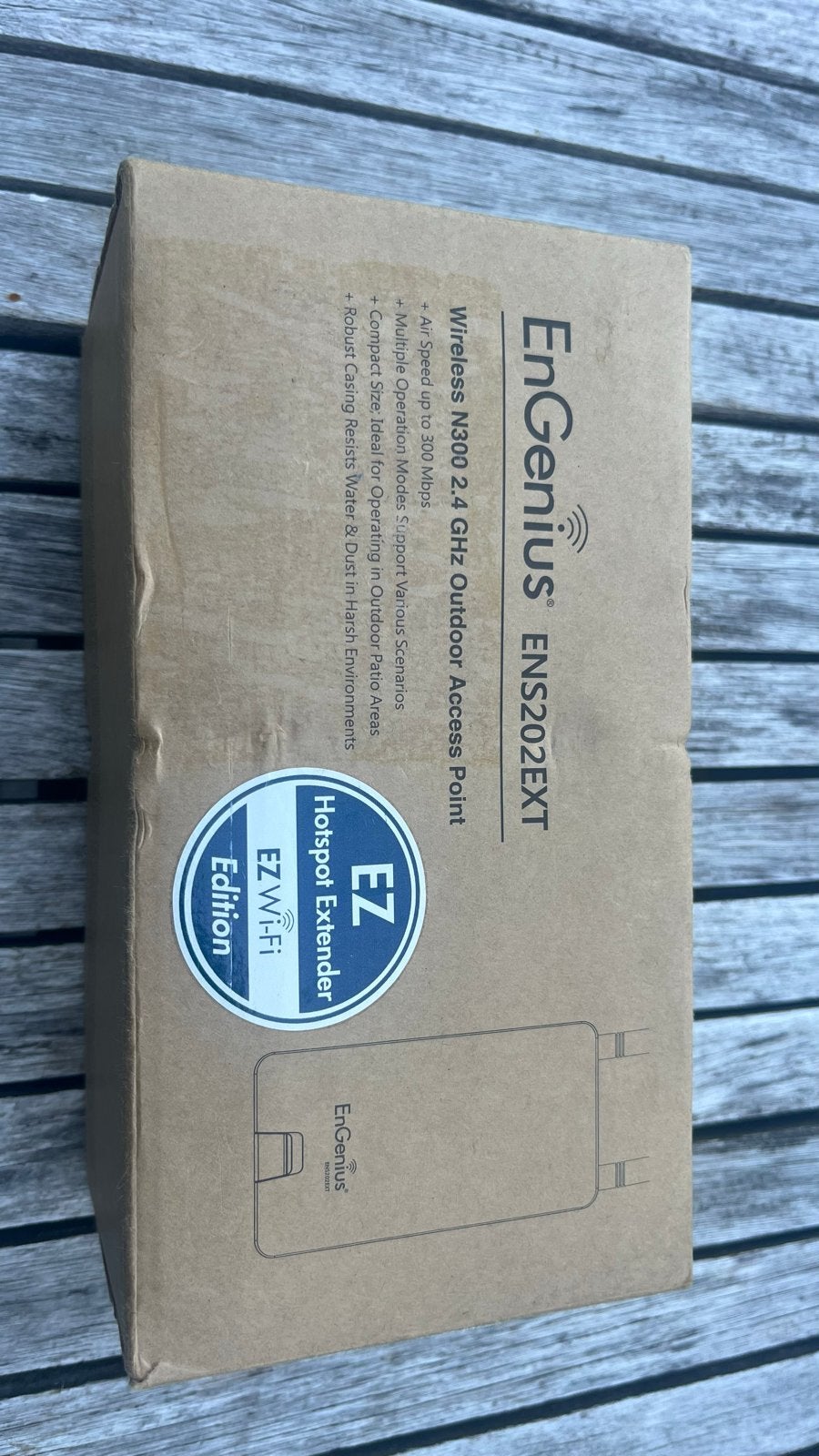 EnGenius ENS202EXT Wireless N300 Outdoor Access Point, Computers en Software, Ophalen of Verzenden, Gebruikt, Router
