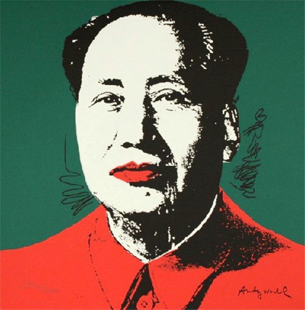 Andy Warhol Kleur Lithografie " MaoTseTung Nr I0 " Gen Ges, Genummerd, Ophalen of Verzenden, Personages en Fantasiefiguren, Lithografie