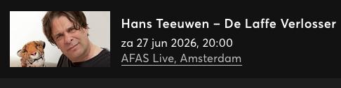 Hans Teeuwen - De Laffe Verlosser, 3kaarten 27 juni 2026, Tickets en Kaartjes, Drie personen of meer, Juni