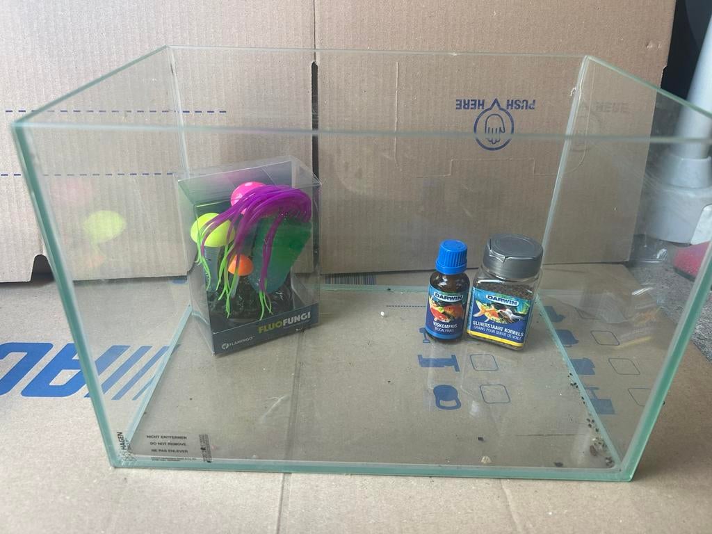 Glazen aquarium bak, Ophalen, Zo goed als nieuw, Leeg aquarium