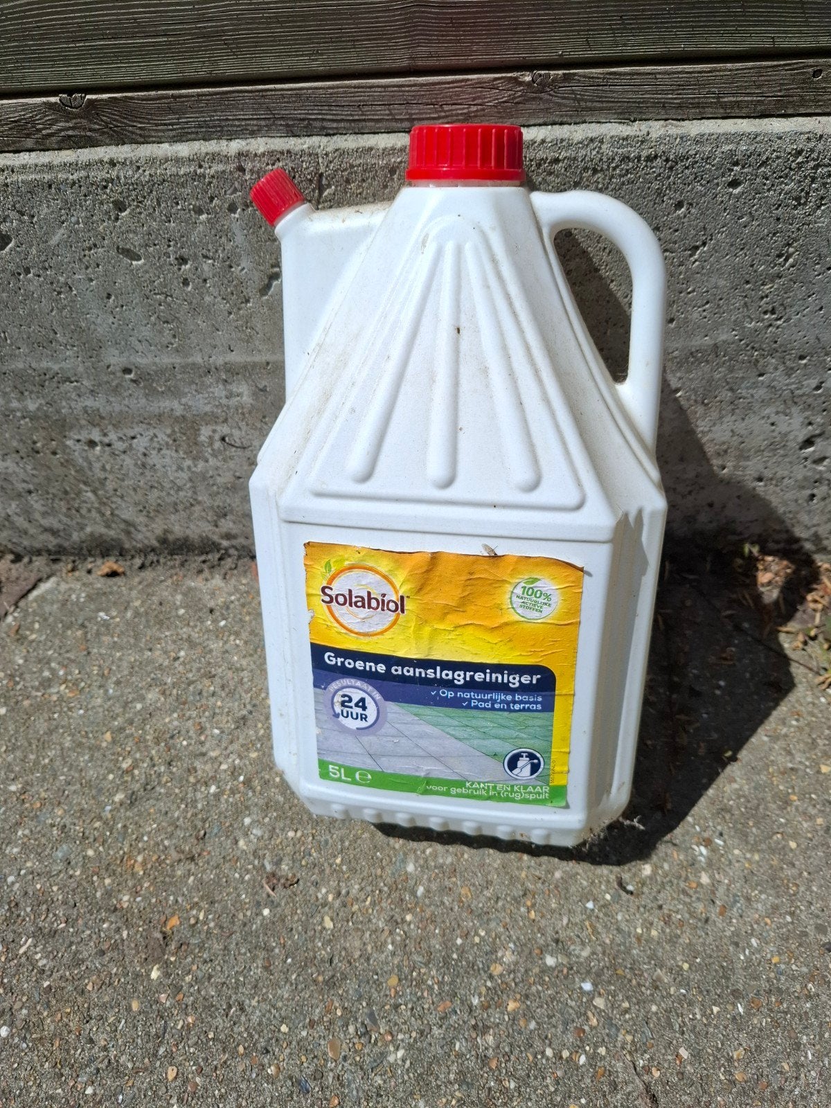 Solabiol Groene Aanslagreiniger 5L, Ophalen of Verzenden, Zo goed als nieuw, Aanslagreiniger