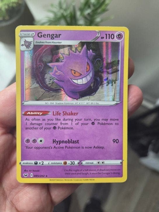 Pokmon Gengar 085/202 Holo - Zo goed als nieuw, Ophalen of Verzenden, Zo goed als nieuw, Losse kaart, Foil