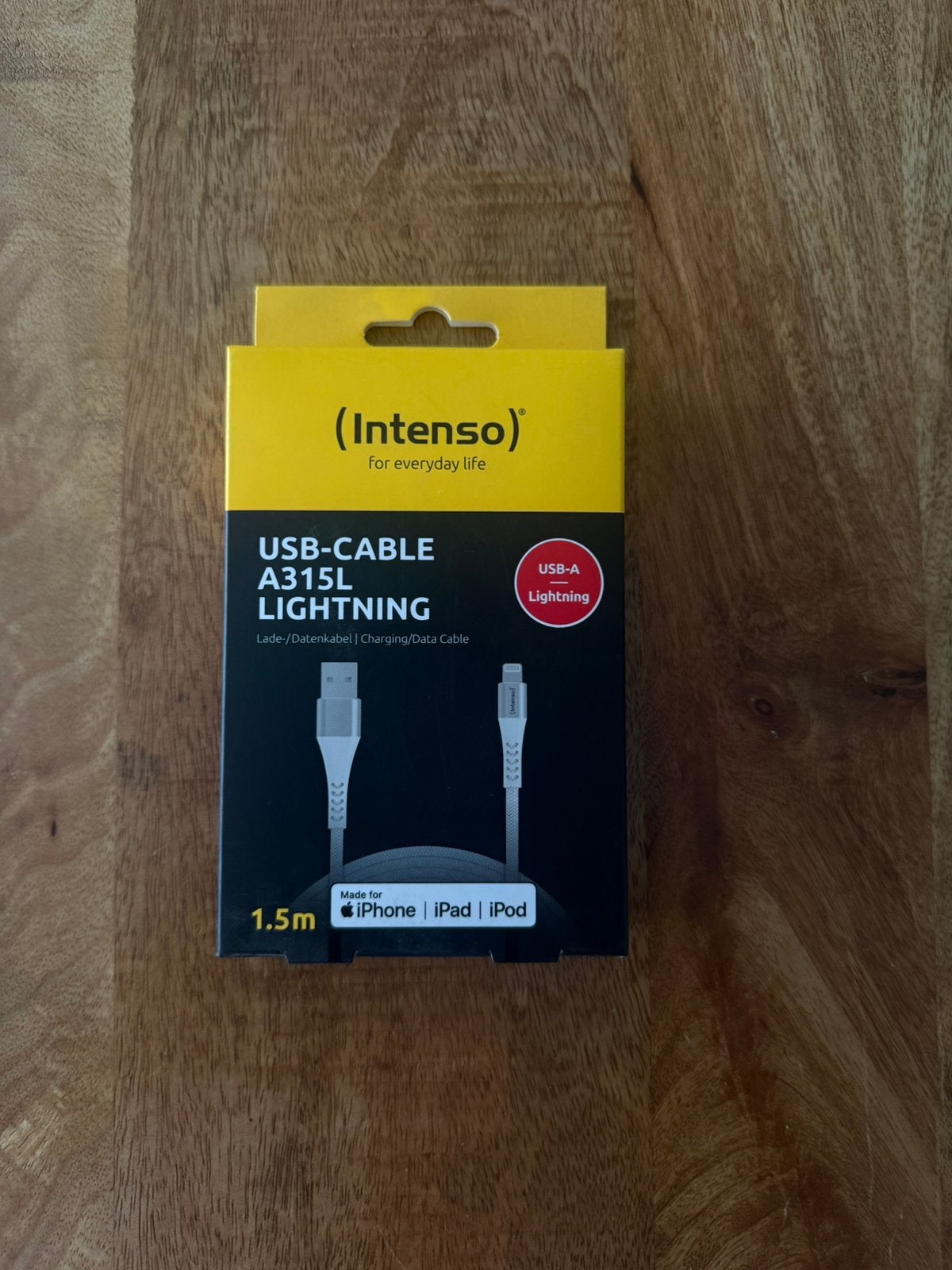 USB-CABLE A315L lightning intenso, Ophalen of Verzenden, Nieuw