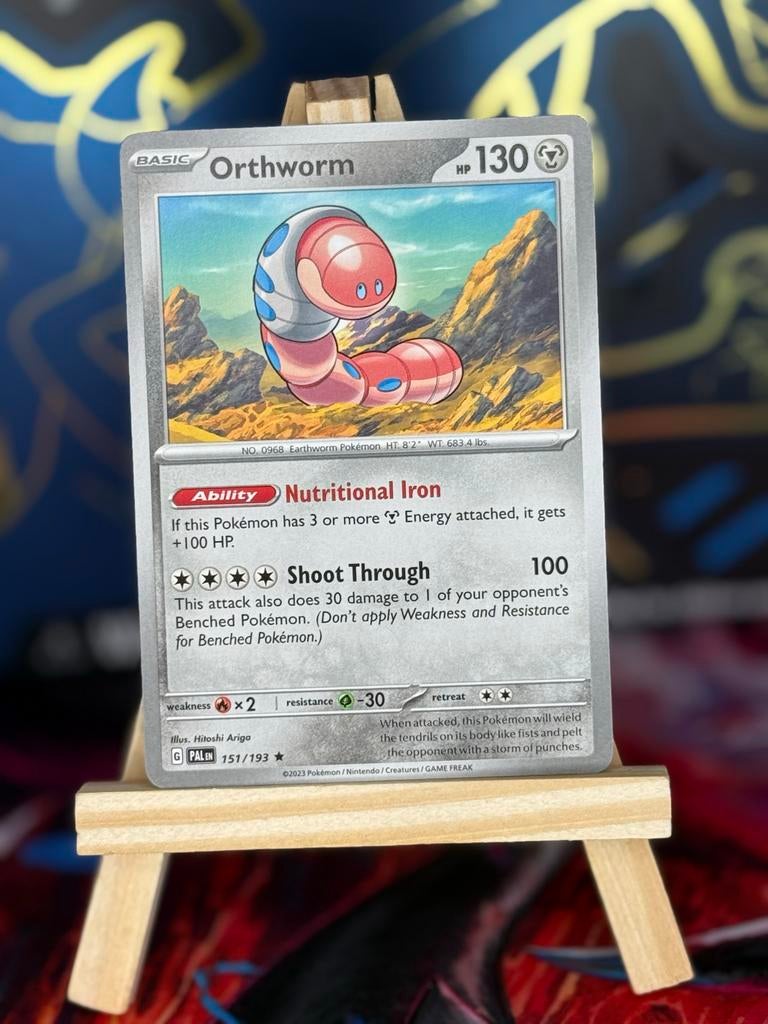 Orthworm #151 | Pokemon Paldea Evolved, Ophalen of Verzenden, Zo goed als nieuw, Losse kaart