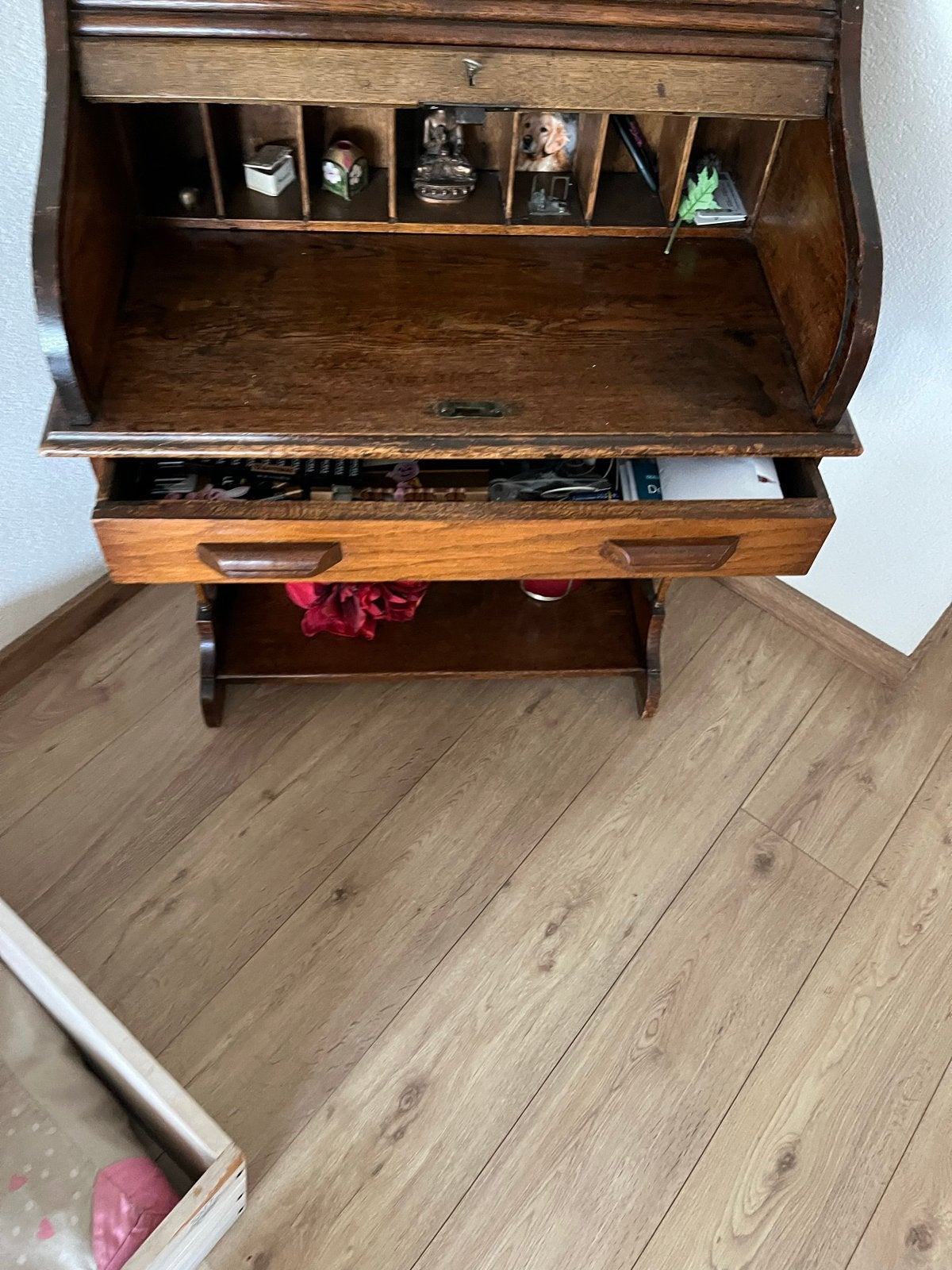 Antiek rolluikbureau - eikenhout, Antiek en Kunst, Ophalen