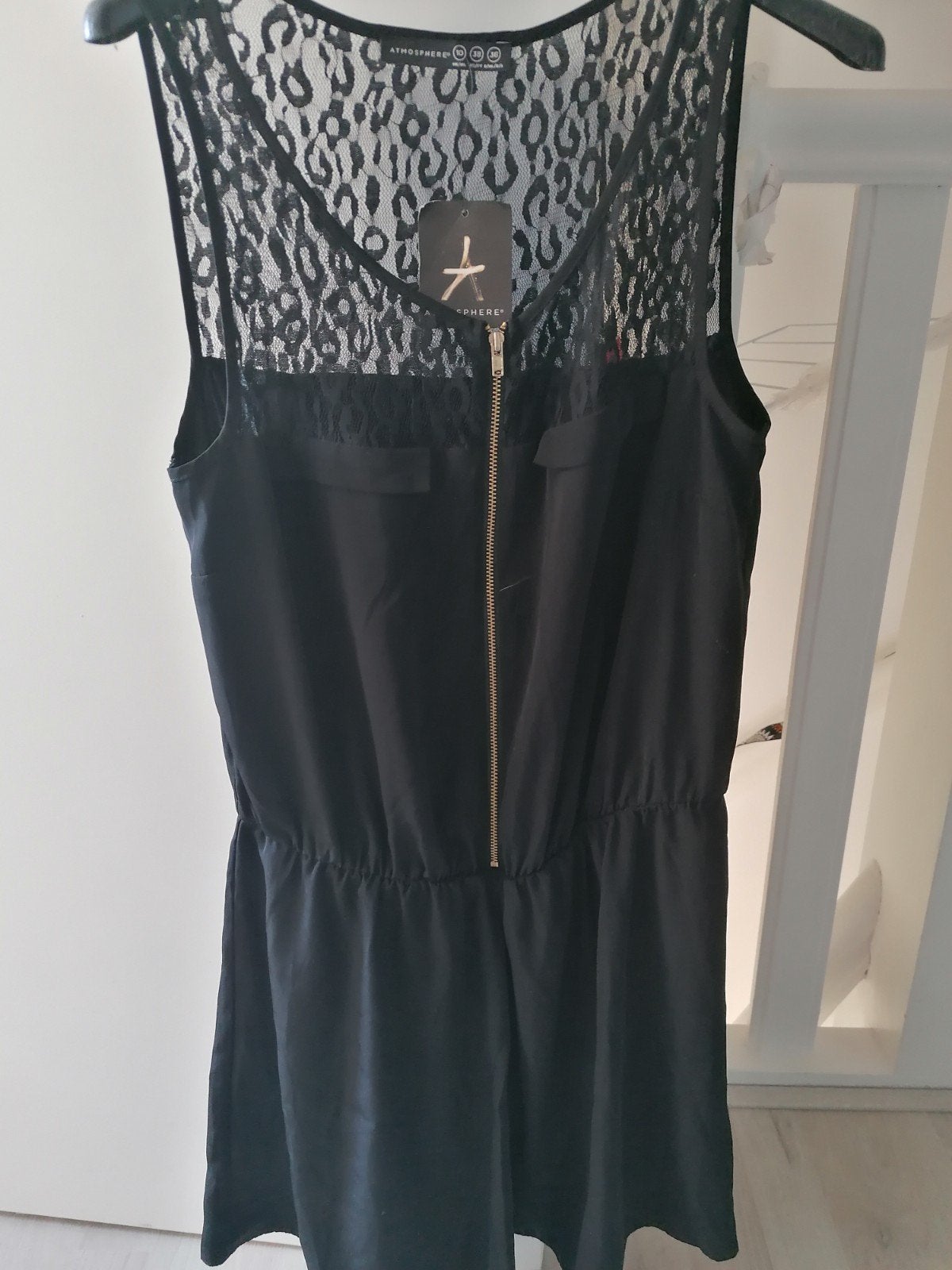 Nieuw 2 stk zwart kanten jurkje/playsuit /jumpsuit maat S, Atmosphere, Zwart, Nieuw, Ophalen of Verzenden