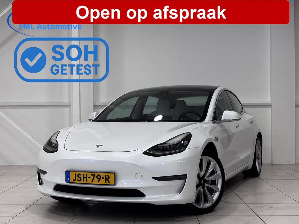 Tesla Model 3 Long Range AWD 75 kWh | Wit leder | Trekhaak |, Auto's, Tesla, Automaat, Stof, Wit, 351 pk