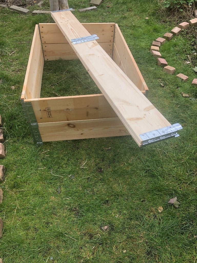 moestuinbakken van palletranden, Ophalen, 100 tot 200 cm, Zo goed als nieuw, Minder dan 25 cm