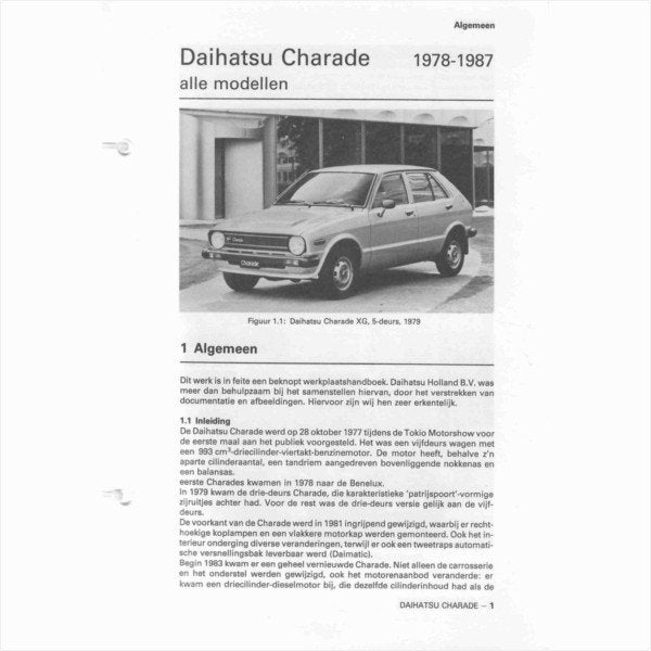 Daihatsu Charade Vraagbaak losbladig 1978-1987 #1 Nederlands, Ophalen of Verzenden, Gelezen, Overige merken