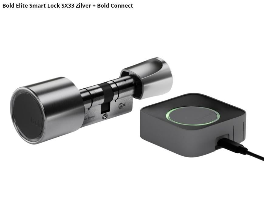 Bold Elite Smart Lock SX33 Zilver + Bold Connect, Doe-het-zelf en Verbouw, Hang- en Sluitwerk, Ophalen of Verzenden, Zo goed als nieuw