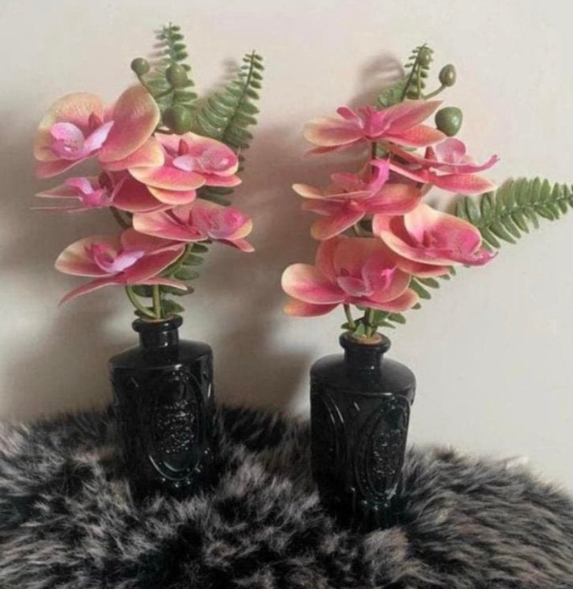 Kunstbloemen in vaasje, Verzenden, Zo goed als nieuw