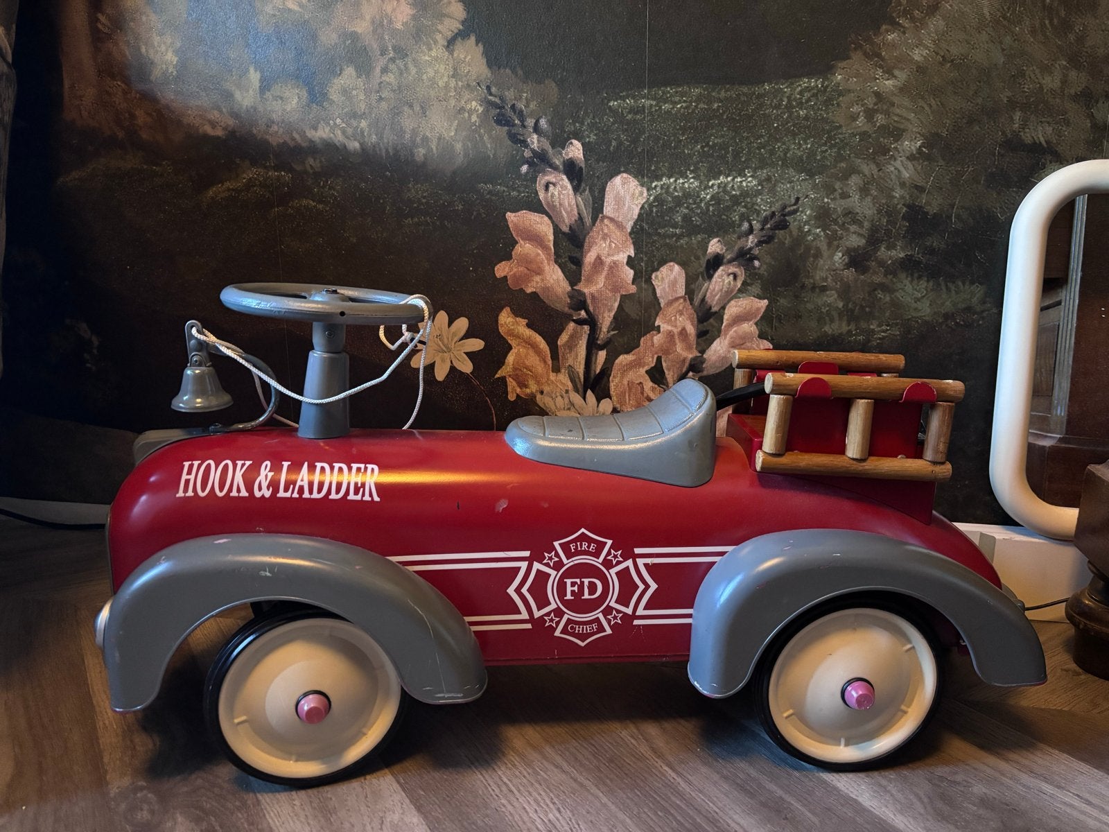 Retro brandweerwagen loopauto Hook & Ladder, Ophalen, Gebruikt