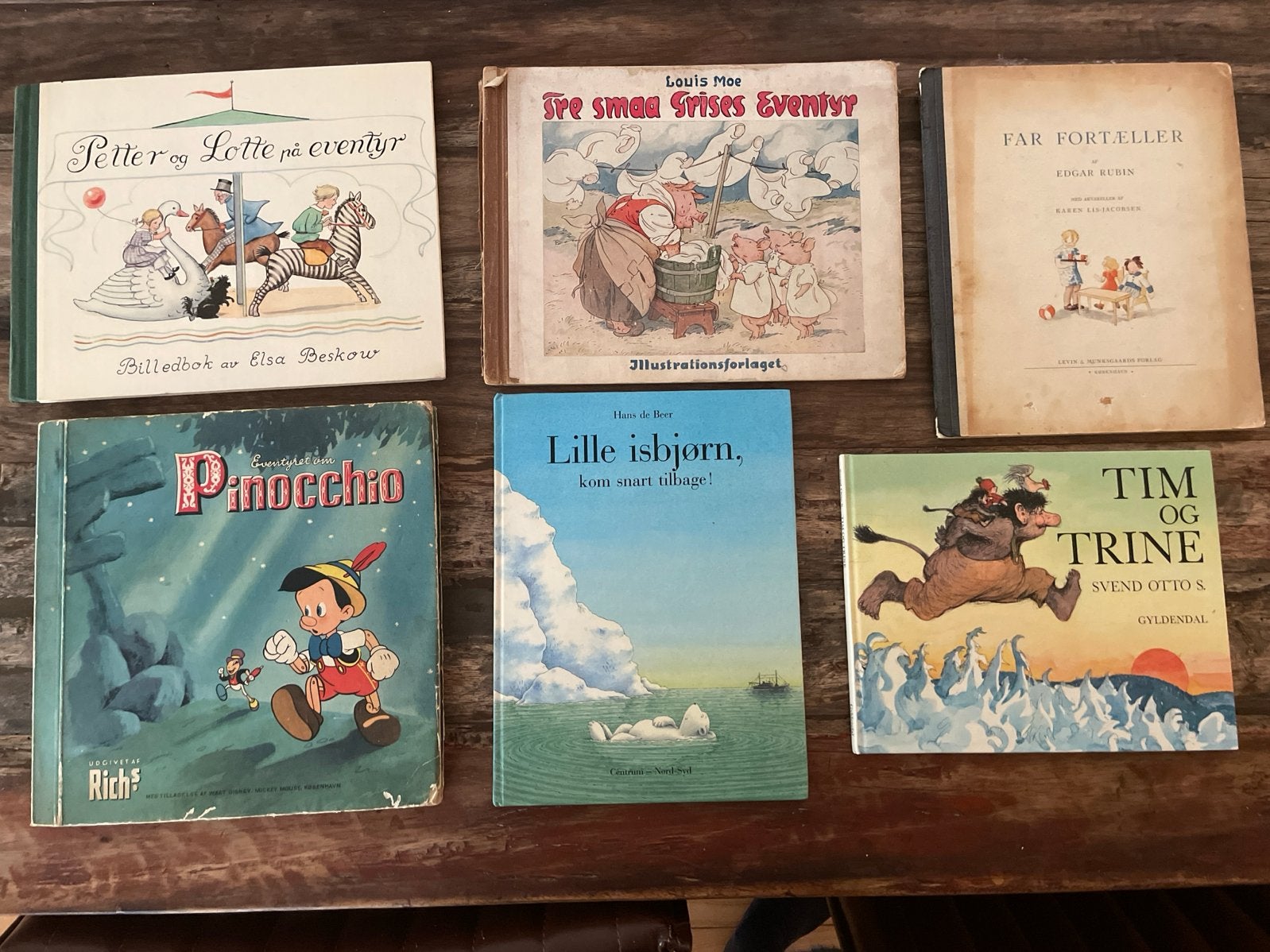 Deense Kinderboeken Collectie - Pinokkio, Lilla Björn, etc., Ophalen of Verzenden, Gelezen