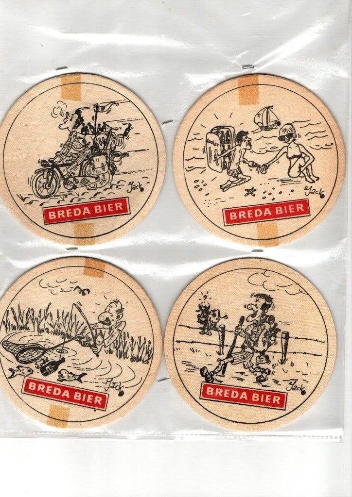 OUDE BIERVILTJES BREDA BIER, Verzamelen, Verzenden, Zo goed als nieuw, Viltje(s), Overige merken