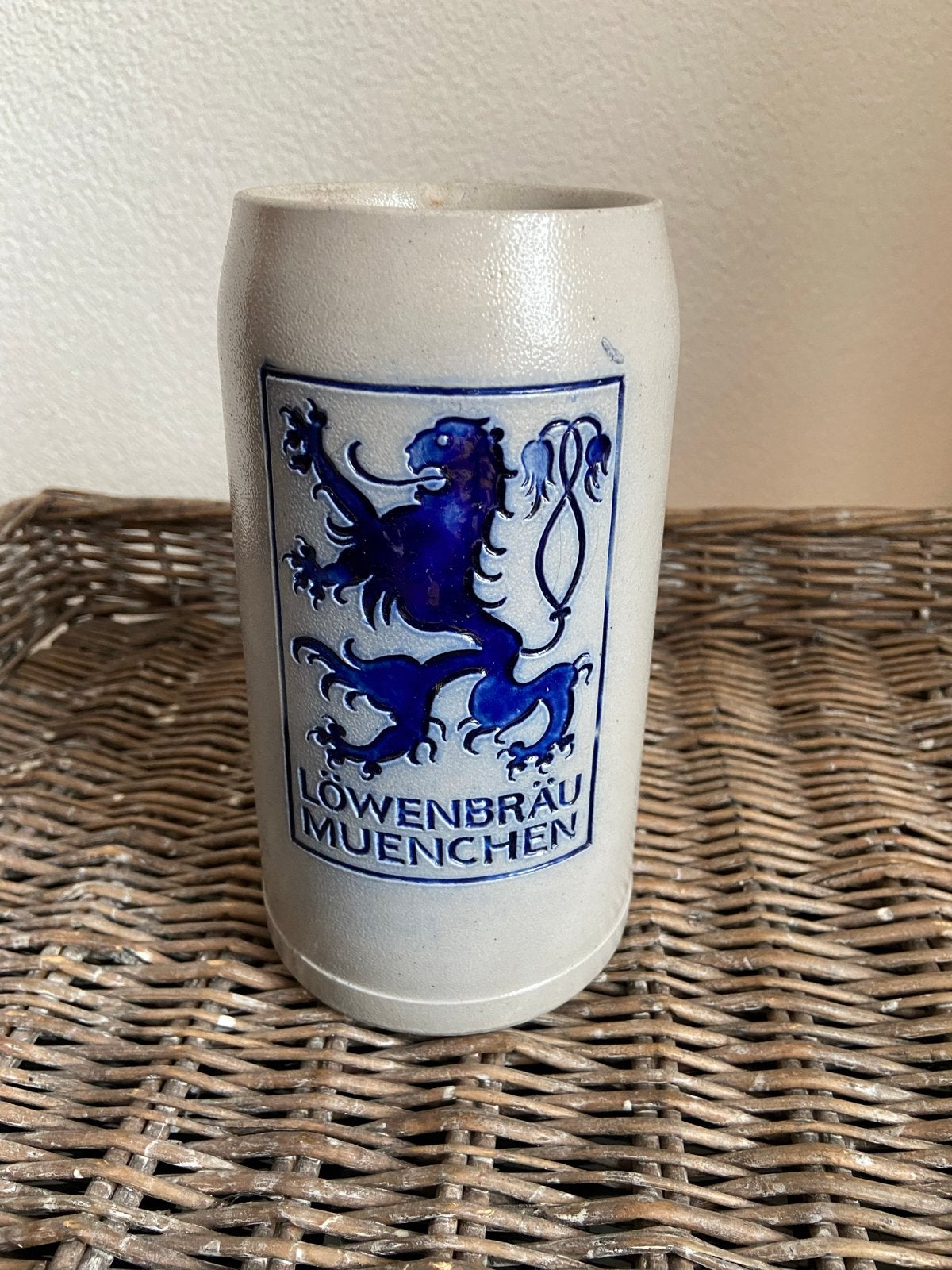 Vintage Löwenbräu München Bierpul - 1 Liter, Antiek en Kunst, Ophalen of Verzenden