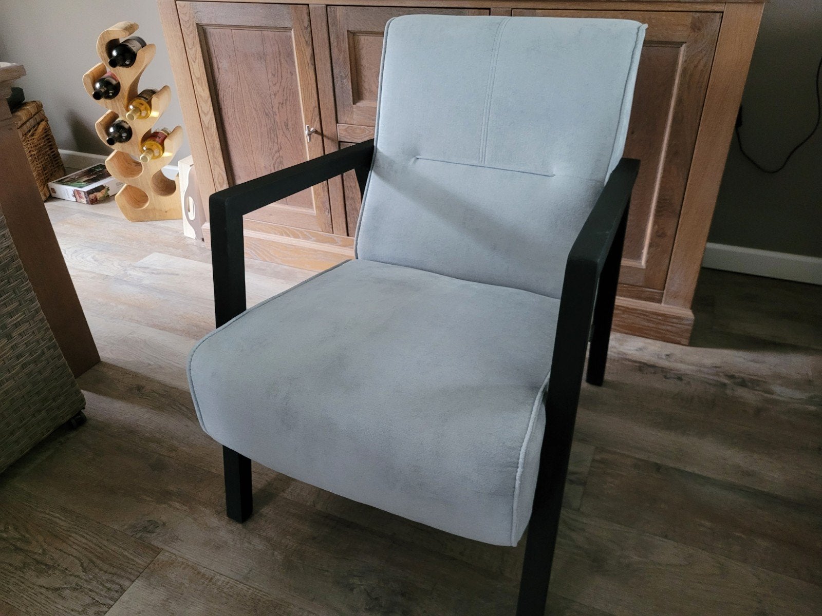Mooie grijze Xooon fauteuil te koop, Huis en Inrichting, Fauteuils, Ophalen, 75 tot 100 cm, Zo goed als nieuw, Stof