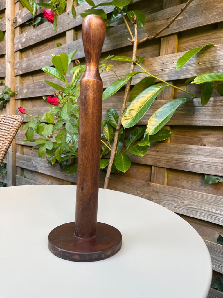 Vintage houten keukenrolhouder, Ophalen of Verzenden