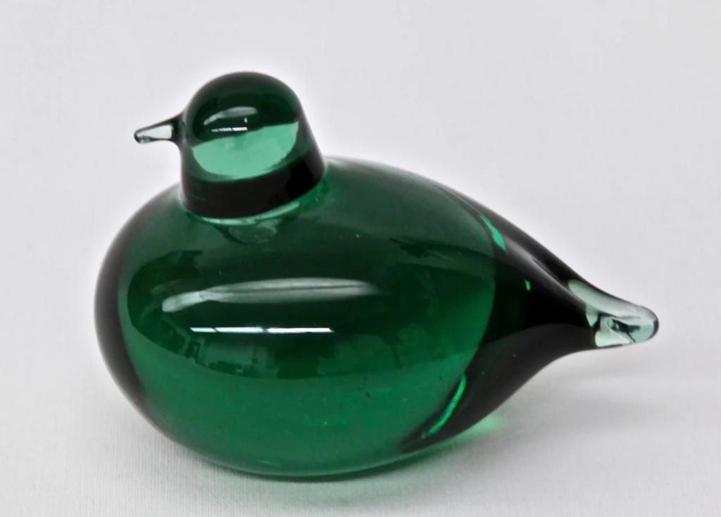 Gesigneerde Oiva Toikka Nuutajärvi Glazen Vogel, Finland, Ophalen