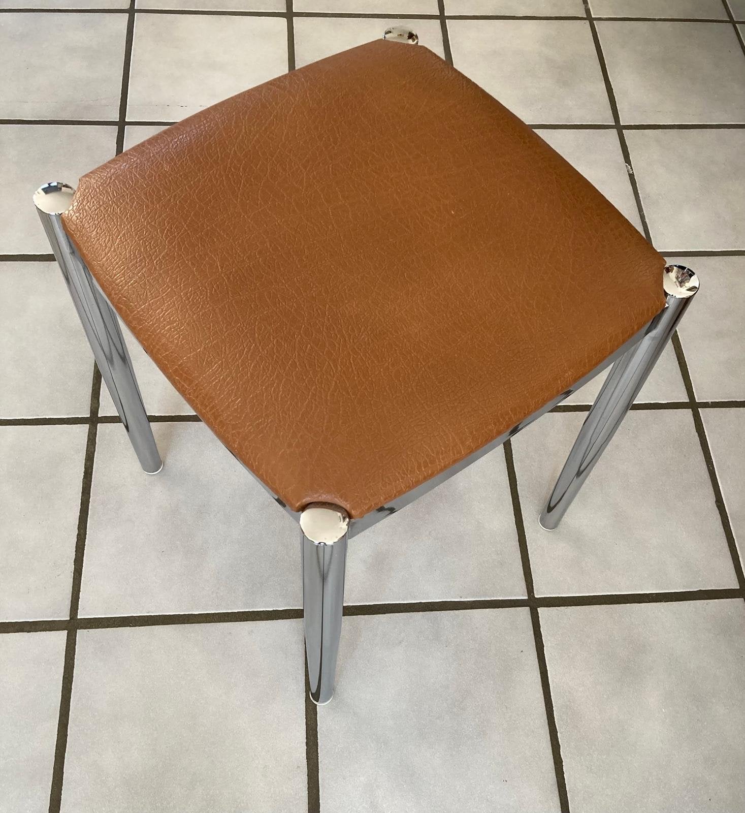 2 x Vintage chromen kruk/hocker van Mayer, Huis en Inrichting, Ophalen, Zo goed als nieuw, Staal