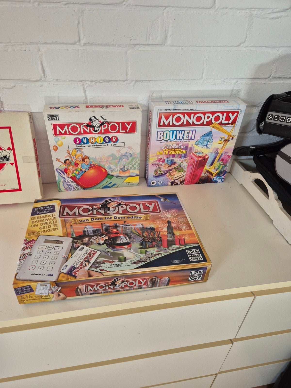 Monopoly Spellen: Junior, Bouwen, Dam tot Dom editie, Hobby en Vrije tijd, Gezelschapsspellen | Bordspellen, Vijf spelers of meer
