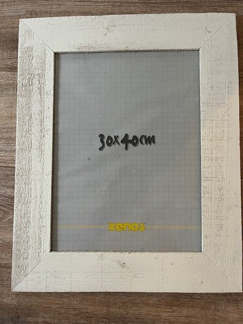 schilderijlijst  Hout  Wit, 40 cm, Schilderijlijst, Ophalen of Verzenden, Zo goed als nieuw