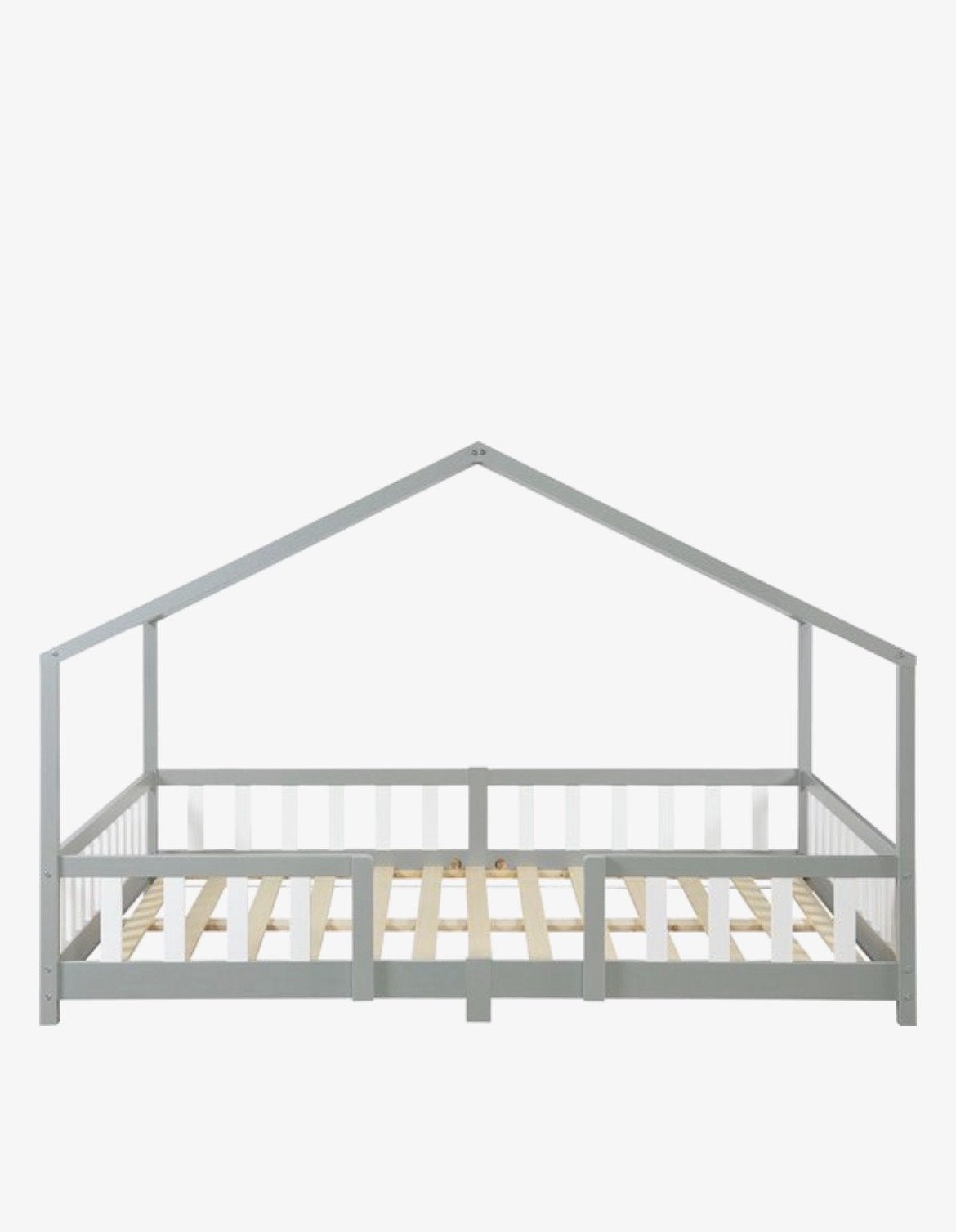 Montessori grondbed 140x200 met matras en toebehoren, Huis en Inrichting, Slaapkamer | Bedden, Zo goed als nieuw, Tweepersoons