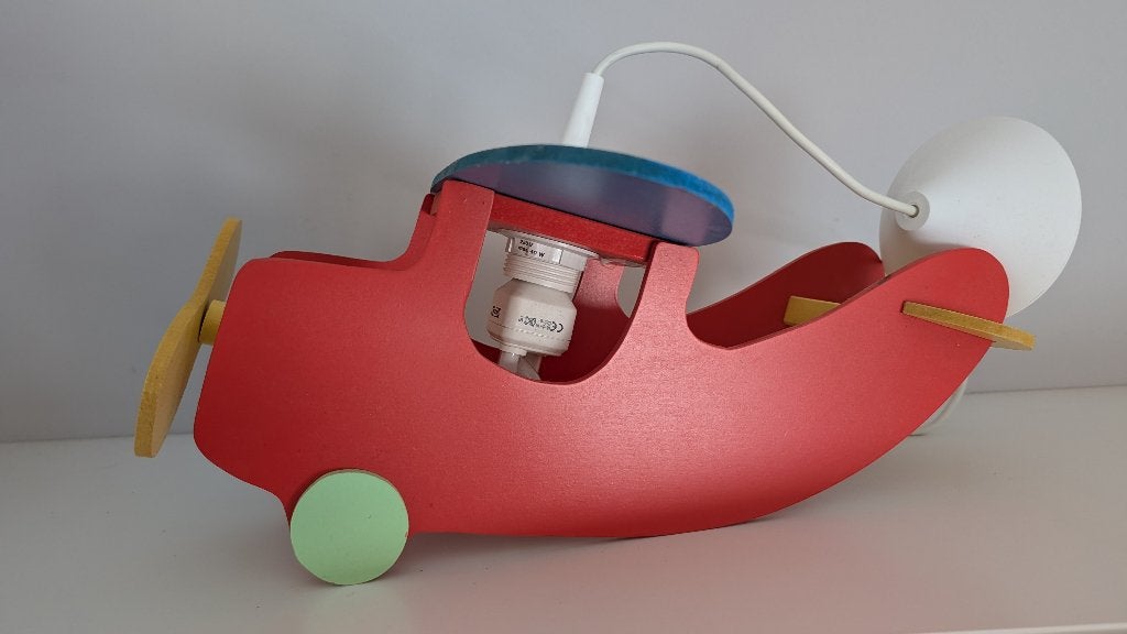 kinderkamer hanglamp vliegtuig, Ophalen of Verzenden, Zo goed als nieuw, Lamp