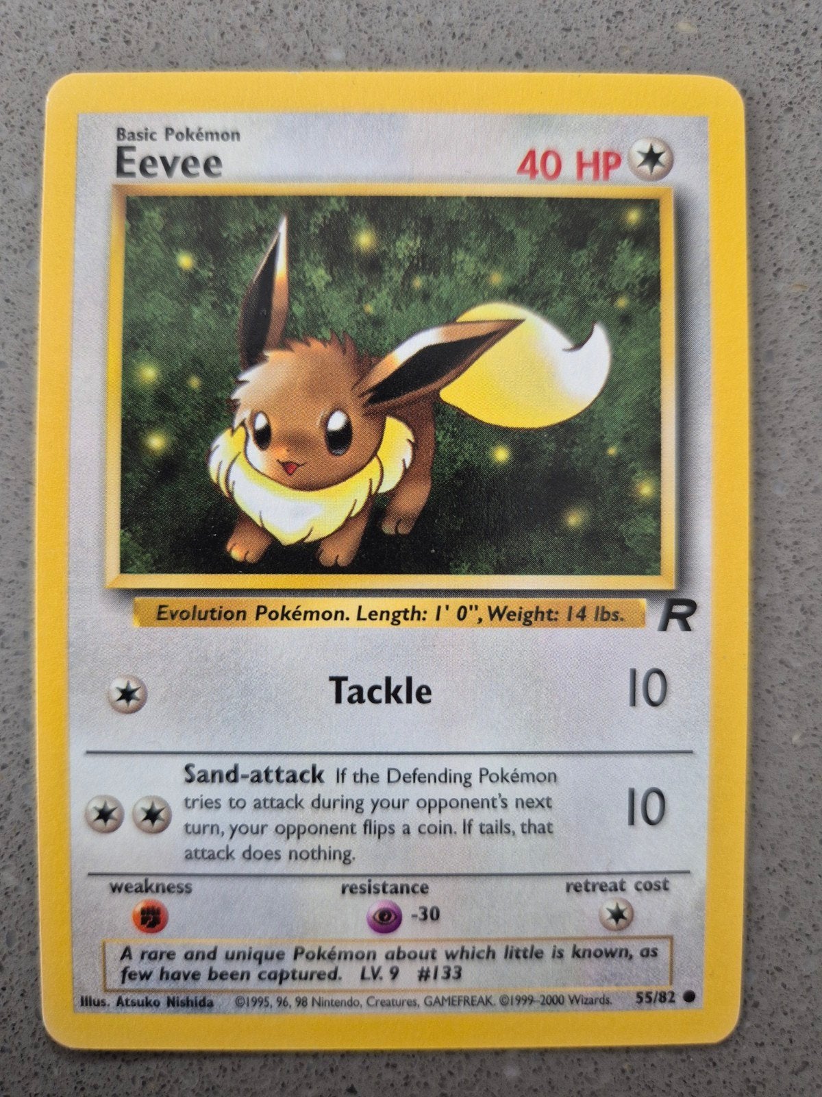 Pokémon Eevee 55/82 - Base Set 2, Ophalen of Verzenden, Zo goed als nieuw, Losse kaart