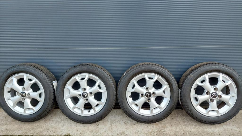 Orig. lichtmetalen velgen Citroen C1 Aygo 107 155/65/14, Auto-onderdelen, Banden en Velgen, 14 inch, Gebruikt, 155 mm, Banden en Velgen