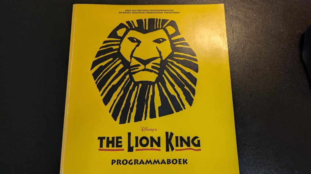 Lion King programmaboekje Circus theater wrs 2004 Disney, Gelezen, Ballet of Musical, Ophalen of Verzenden, Lion King
