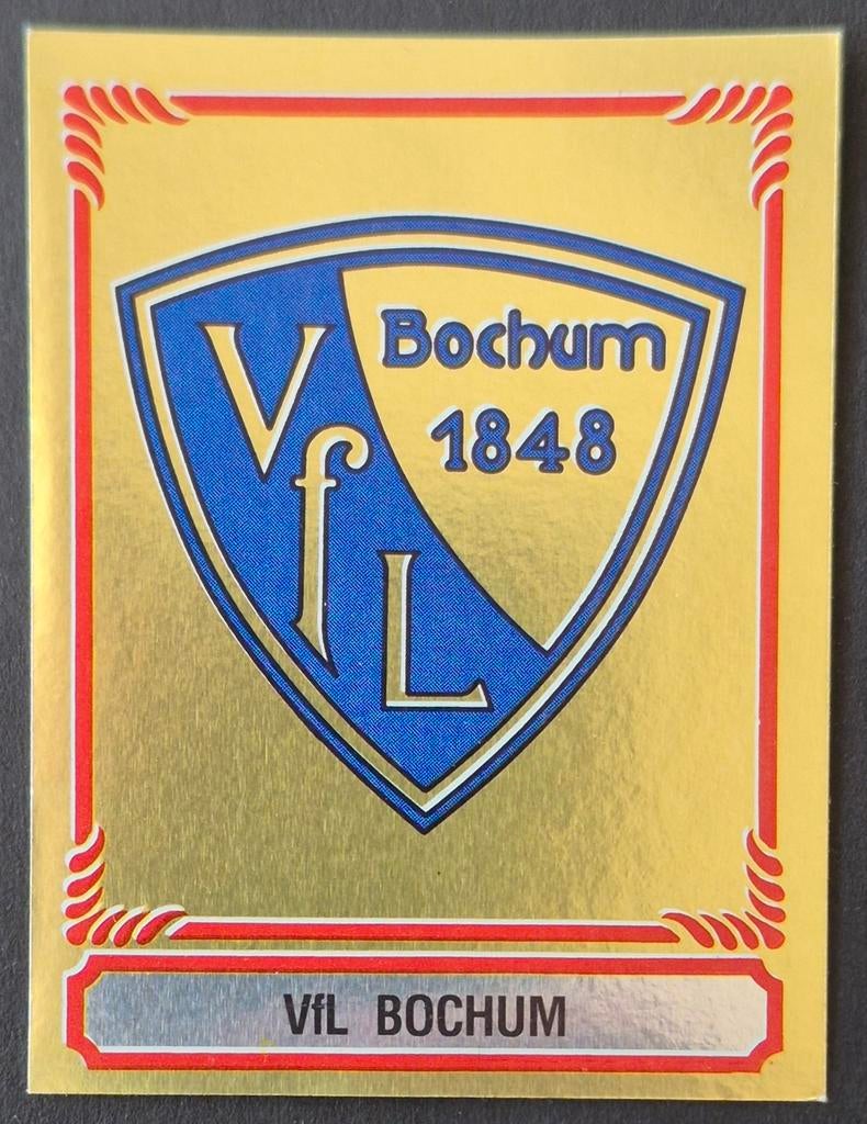 Zeldzame Panini foil sticker embleem VFL Bochum, 1984, Ophalen of Verzenden, Zo goed als nieuw, Sticker