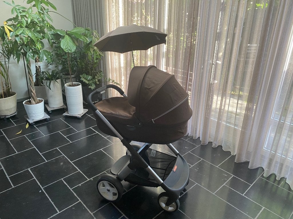 Stokke kinderwagen set compleet, Gebruikt, Ophalen of Verzenden, Verstelbare duwstang, Kinderwagen