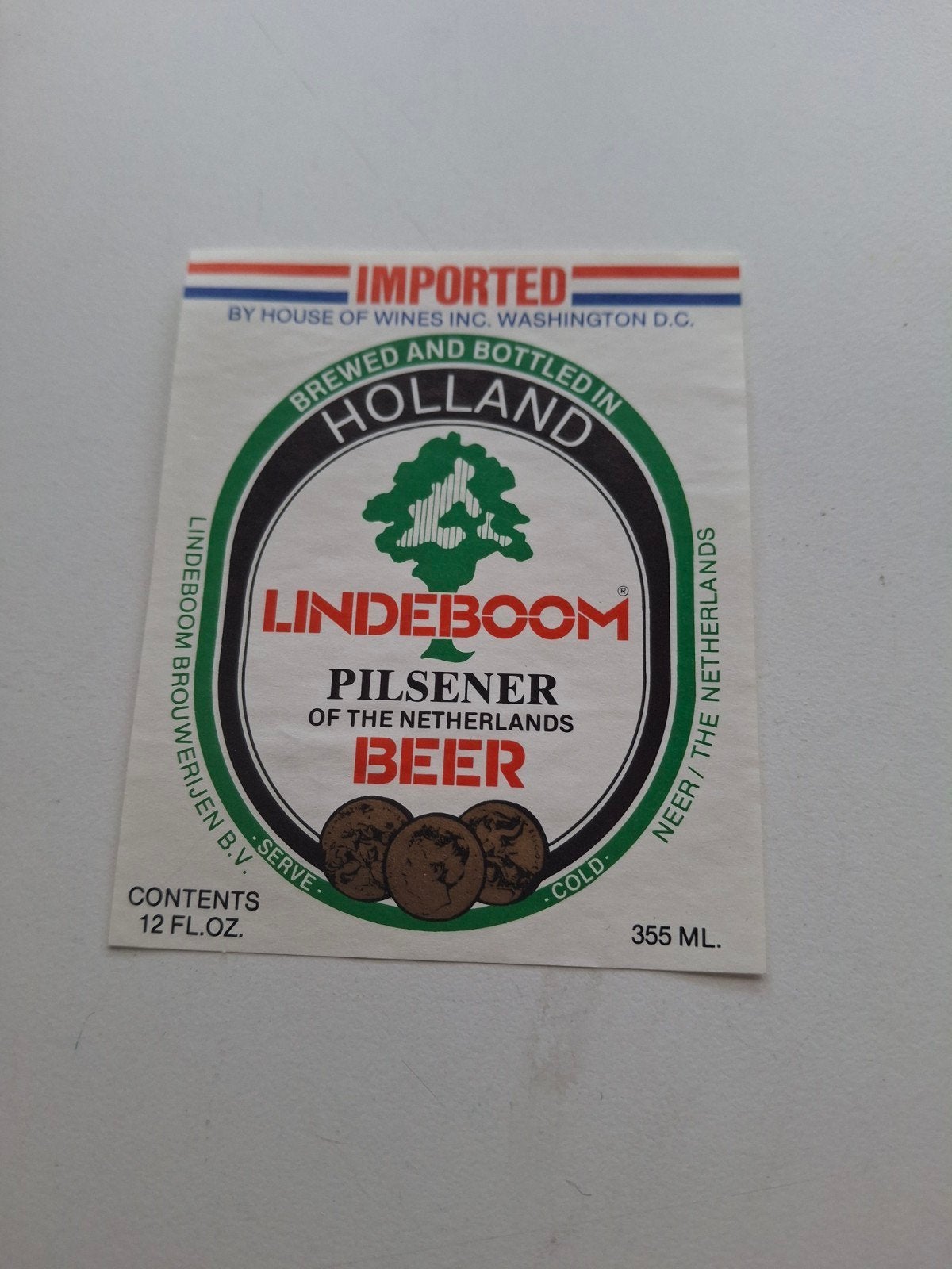 Etiket Lindeboom, Verzamelen, Ophalen of Verzenden, Zo goed als nieuw, Overige typen, Overige merken