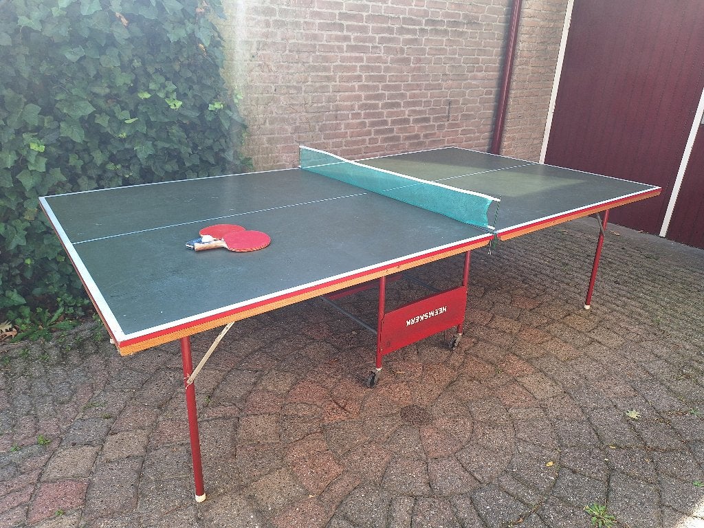 Tafeltennistafel groen, 274 cm x 152 cm, verrijdbaar, Sport en Fitness, Overige Sport en Fitness, Ophalen, Gebruikt