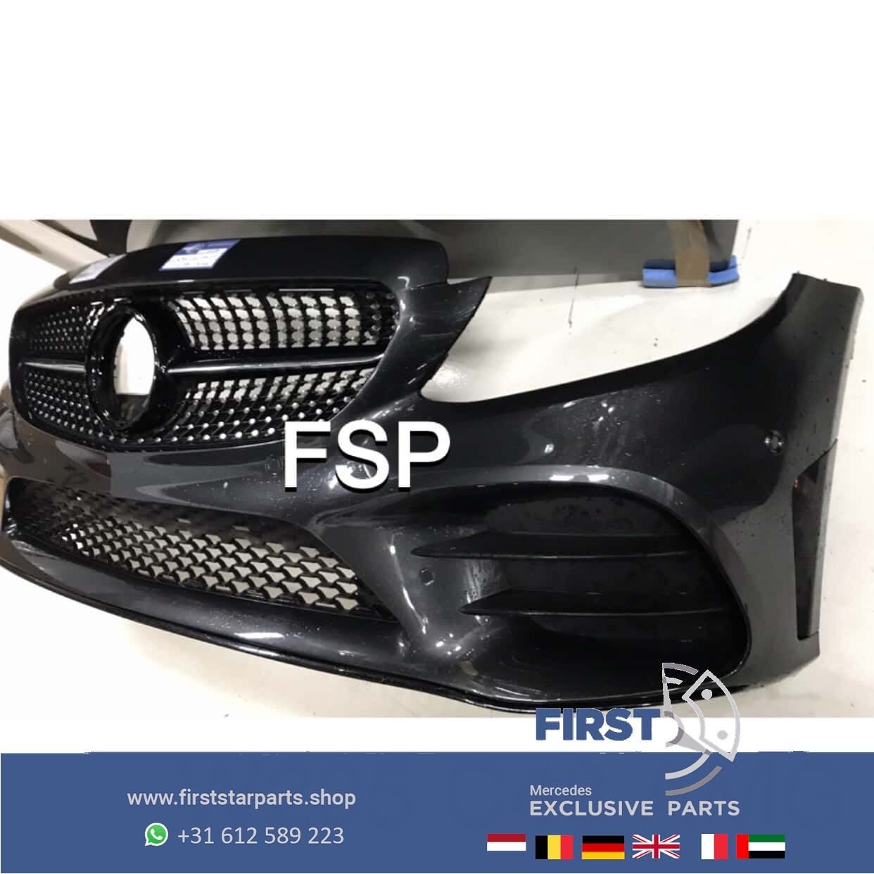 W205 C43 AMG Voorbumper Facelift 2014-2020 COMPLEET originee, Gebruikt, -, Voor, Ophalen of Verzenden