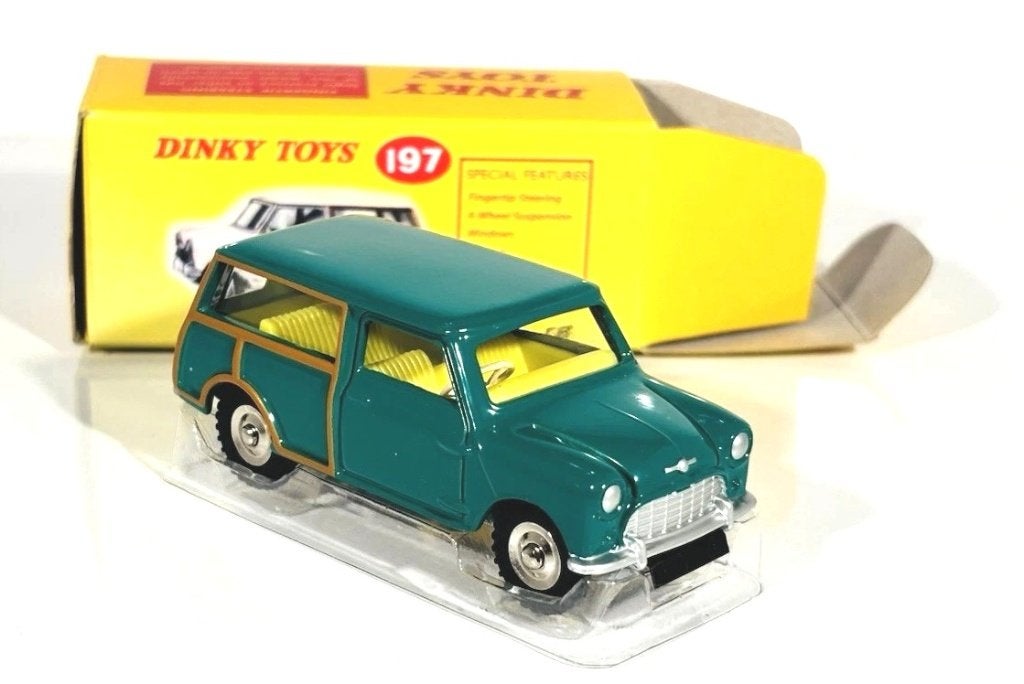 Dinky Toys 197 Mini-Traveller groen Atlas Nieuw., Hobby en Vrije tijd, Modelauto's | 1:43, Ophalen of Verzenden, Nieuw, Auto, Dinky Toys