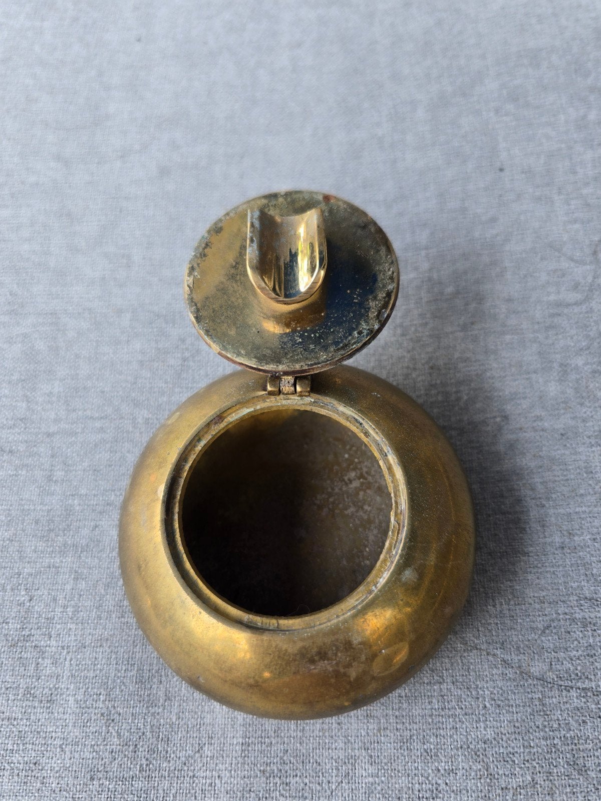 Antieke / vintage asbak met maritiem opdruk, Ophalen of Verzenden, Koper