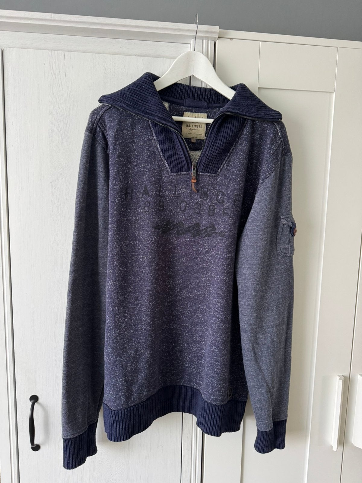 Hallinger trui maat xL, Ophalen of Verzenden, Zo goed als nieuw, Maat 56/58 (XL), Blauw