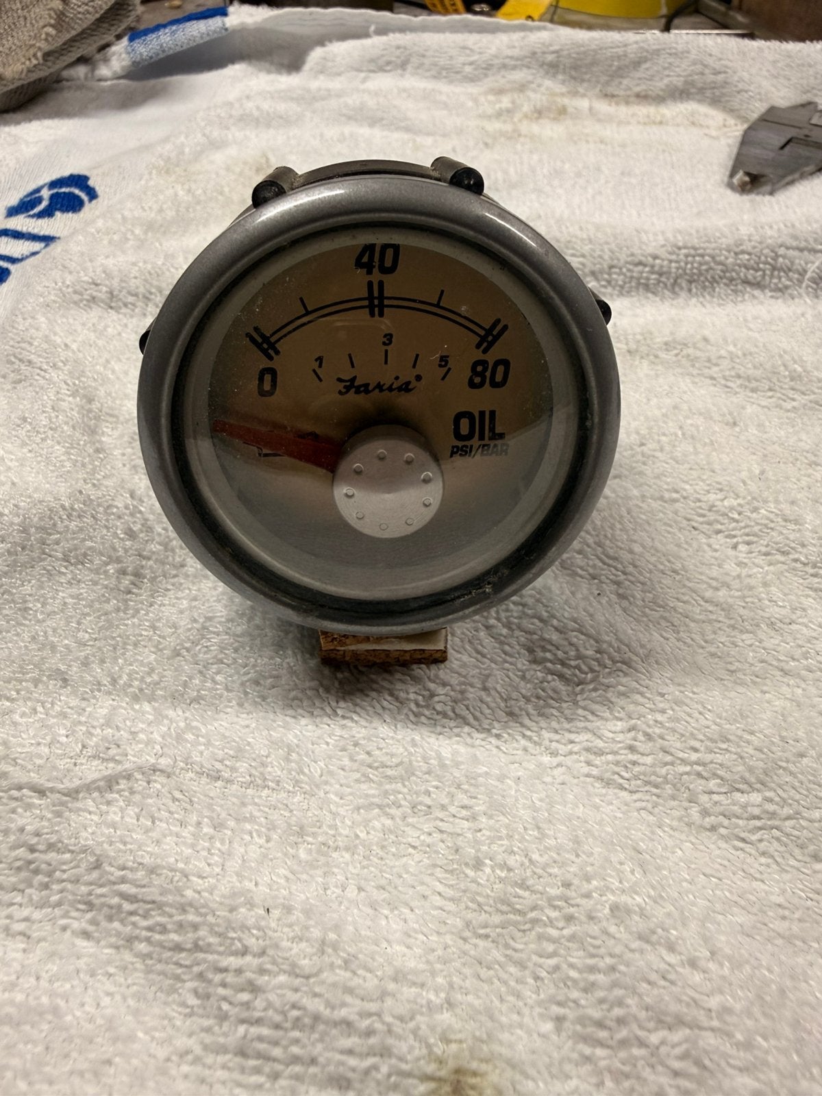 Faria oliedruk meter, Ophalen of Verzenden, Gebruikt, Motor en Techniek, Zeilboot of Motorboot