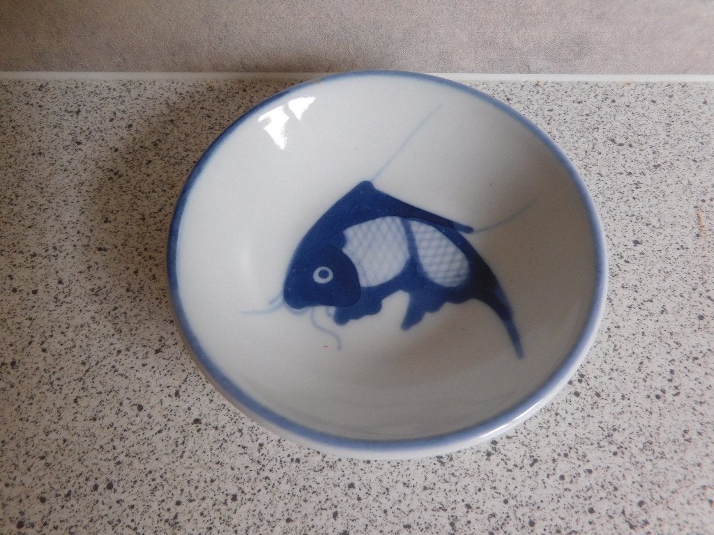 Diep bord 10 cm. Koi Blauw, Ophalen of Verzenden