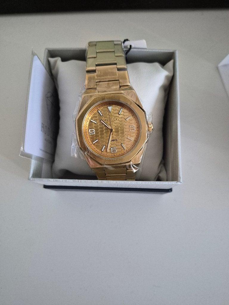 Hodler horloge Zemez-Gold – nieuw in doos, Overige materialen, Polshorloge, Overige materialen, Nieuw