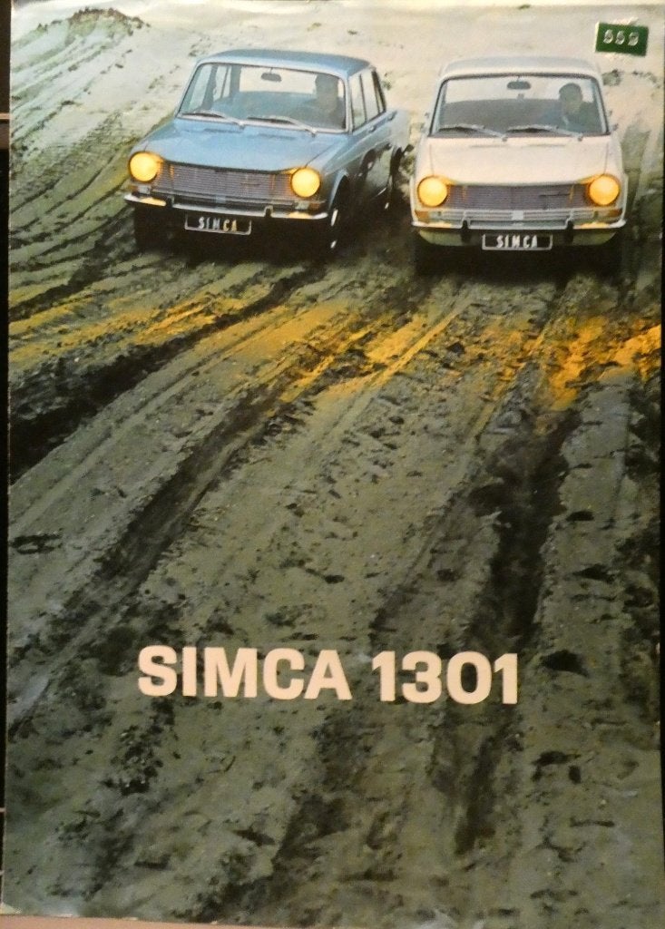 Oude Simca 1301 flyer 1969, Verzenden, Gelezen, Overige merken