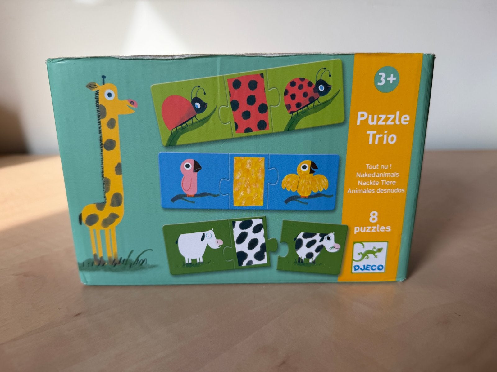 Djeco Puzzle Trio - Dierenpuzzel voor kinderen 3+, Ophalen of Verzenden, 10 tot 50 stukjes, Gebruikt, 2 tot 4 jaar