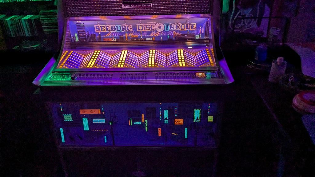 Seeburg Discotheek juke box, Gebruikt, 1960 tot 1970, Ophalen, Met singles