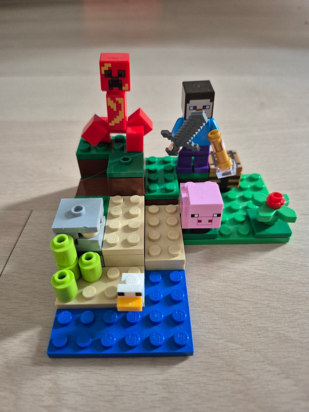 LEGO Minecraft 21177 De Creeper Hinderlaag, Minecraft, Lego, Ophalen of Verzenden, Zo goed als nieuw