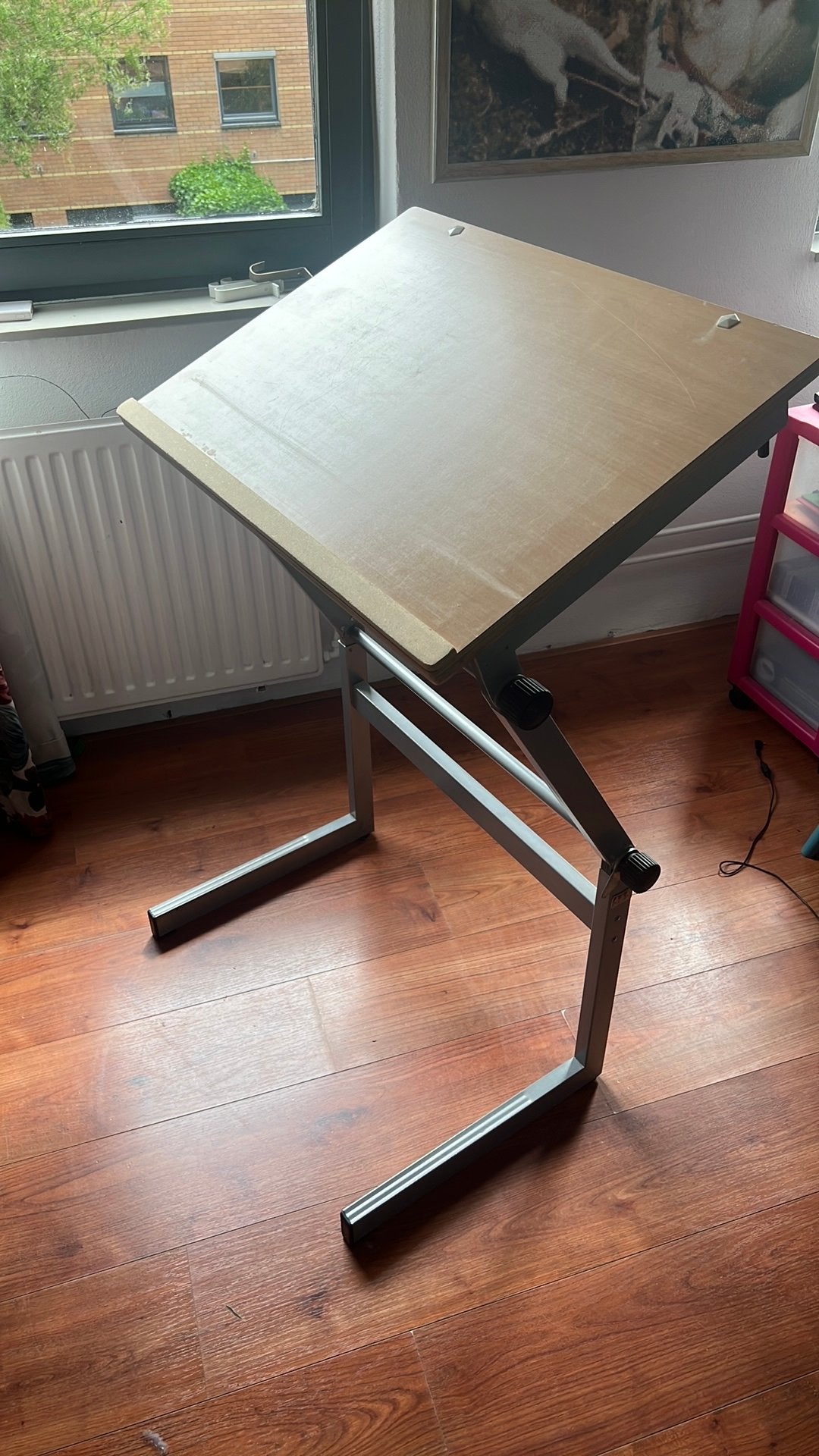 Teken tafel in hoogte verstelbaar, Ophalen, Gebruikt, Minder dan 130 cm