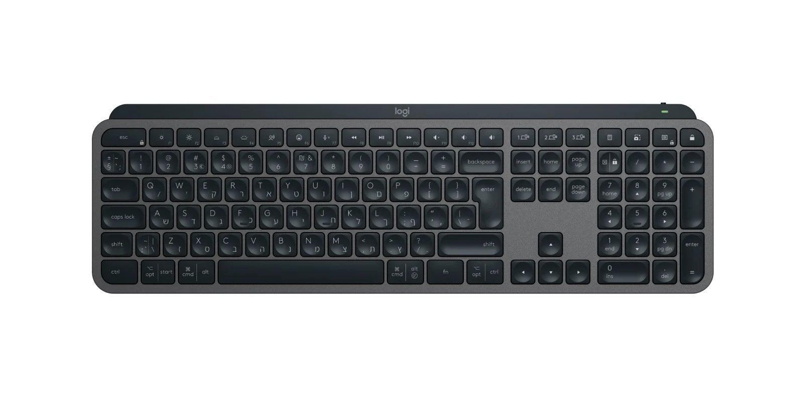 Logitech MX Keys S draadloos toetsenbord - graphite, Computers en Software, Draadloze ontvanger, Ophalen of Verzenden, Zo goed als nieuw